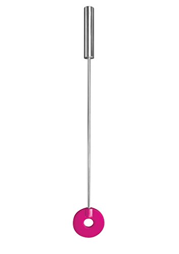 Ouch Leather Circle Tipped Crop Pink