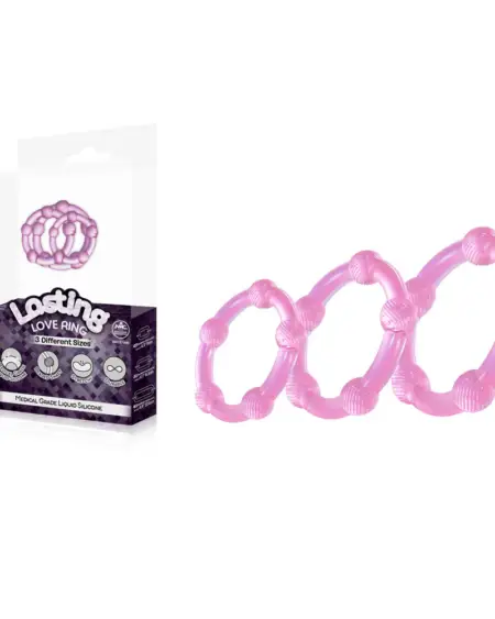 Lasting Love Ring 3 Piece Set - Pink
