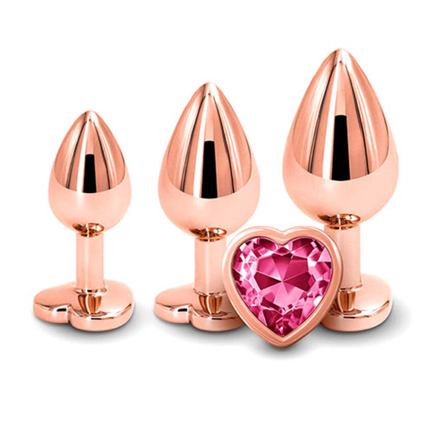 Adam & Eve ROSE GOLD HEART GEM ANAL TRAINING SET - Image 5