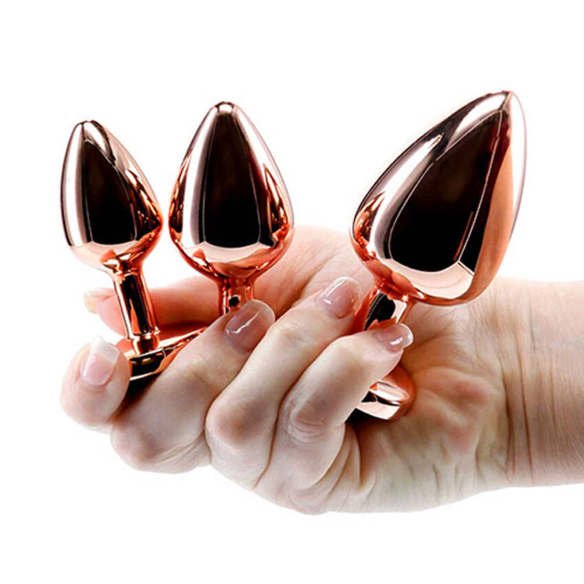 Adam & Eve ROSE GOLD HEART GEM ANAL TRAINING SET - Image 3