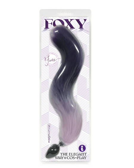 Foxy Fox Tail Silicone Butt Plug - Purple