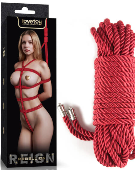 Lovetoy Rebellion Reign Silky Bondage Rope - Red