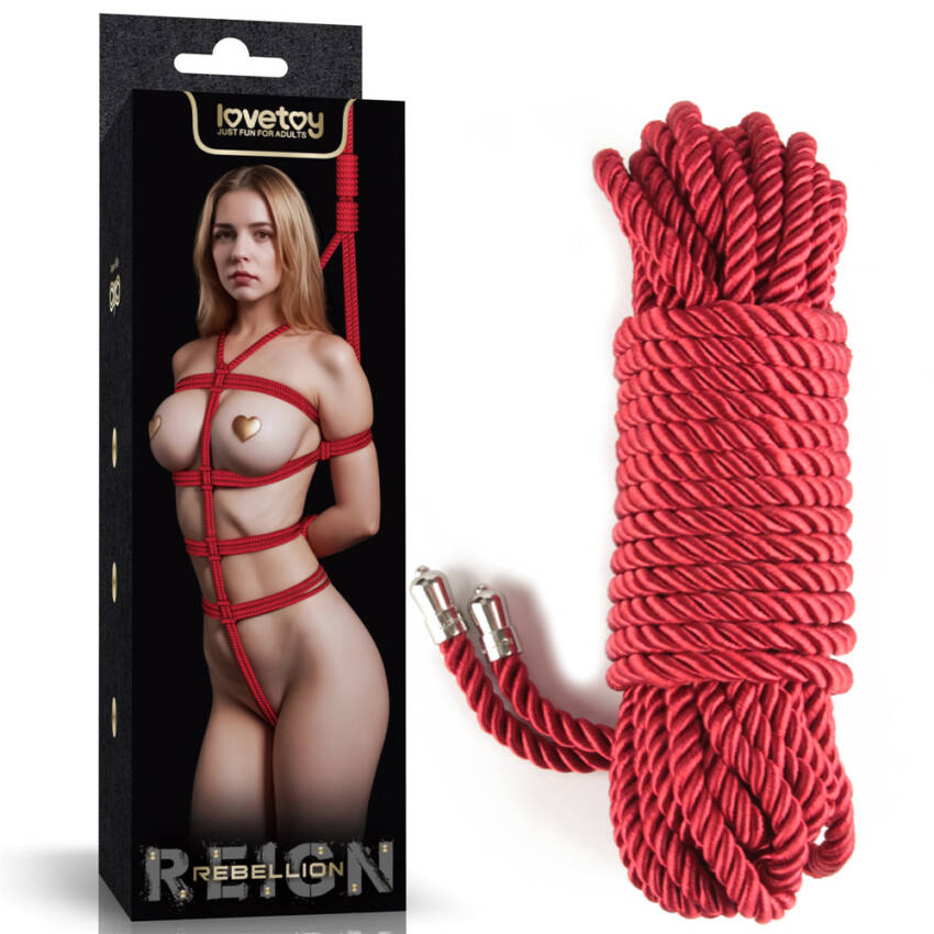Lovetoy Rebellion Reign Silky Bondage Rope - Red