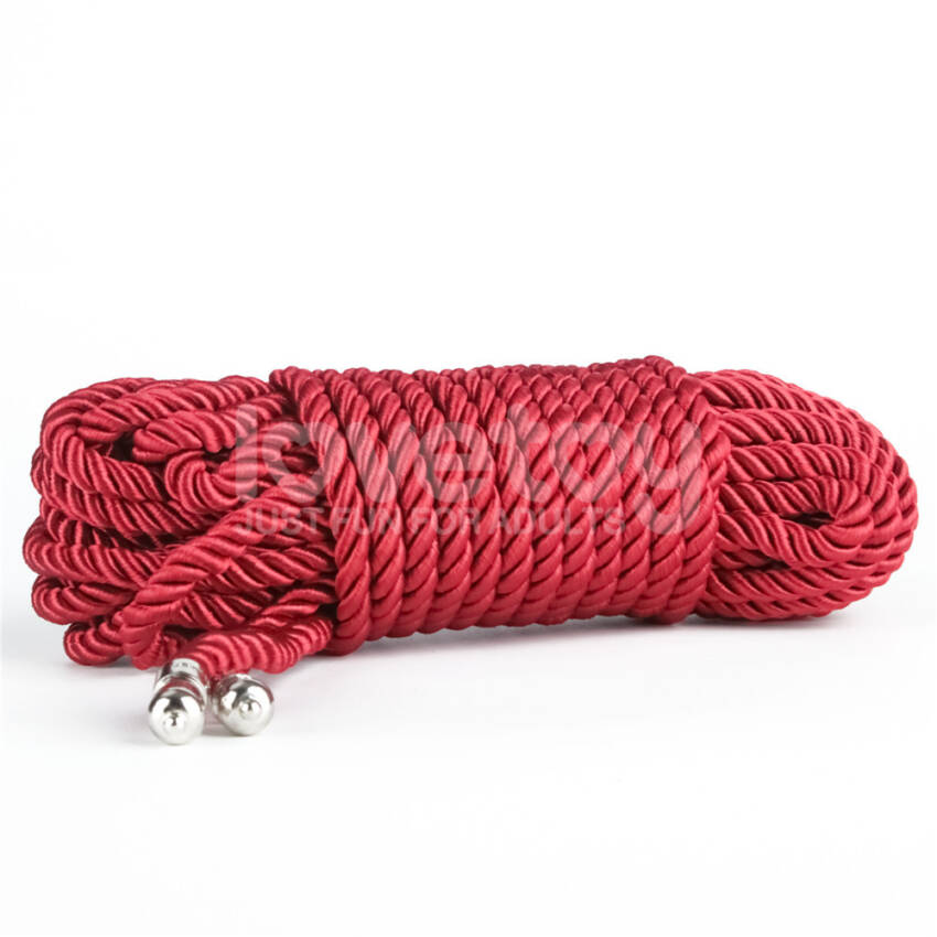 Lovetoy Rebellion Reign Silky Bondage Rope - Red - Image 8