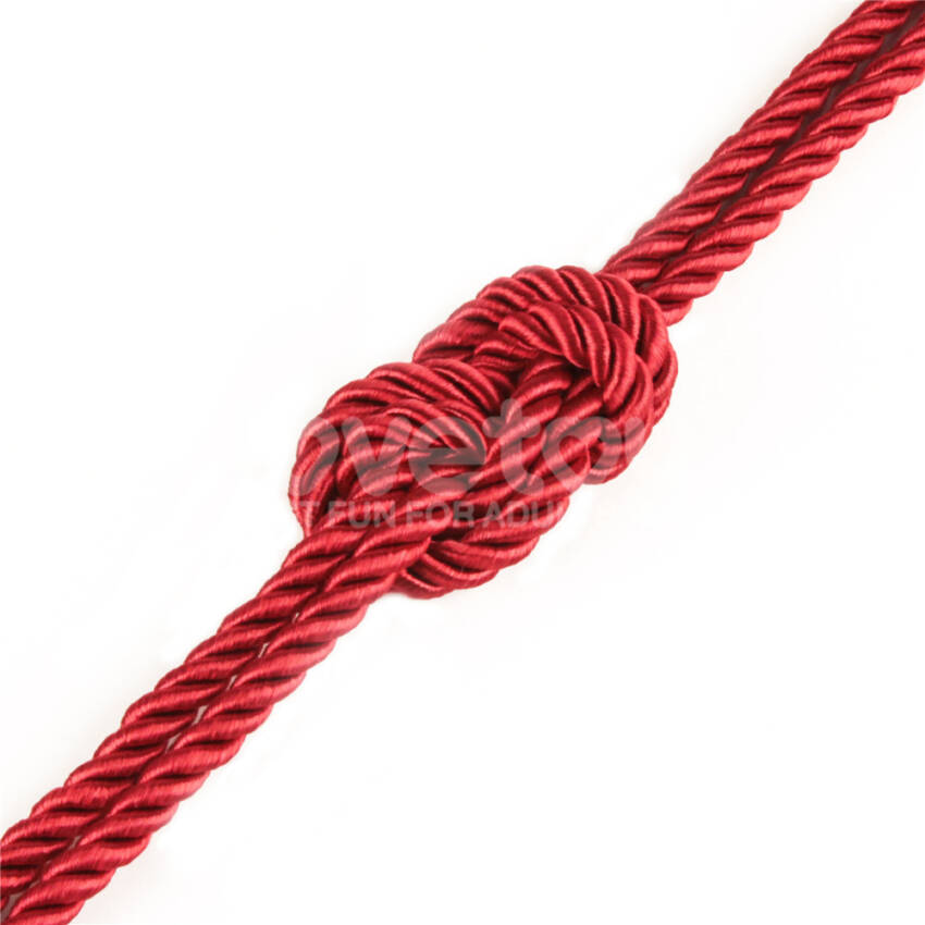 Lovetoy Rebellion Reign Silky Bondage Rope - Red - Image 5
