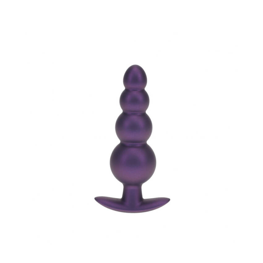 OUCH! Beaded Anal Plug - Metallic Purple - Image 4