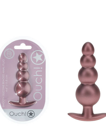 OUCH! Beaded Anal Plug - Rose Gold