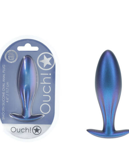 OUCH! Oval Anal Plug - Gun Metal
