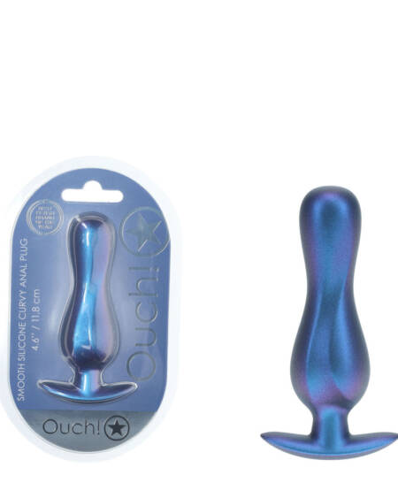 OUCH! Curvy Anal Plug - Metallic Blue