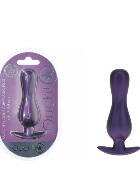 OUCH! Curvy Anal Plug - Metallic Purple