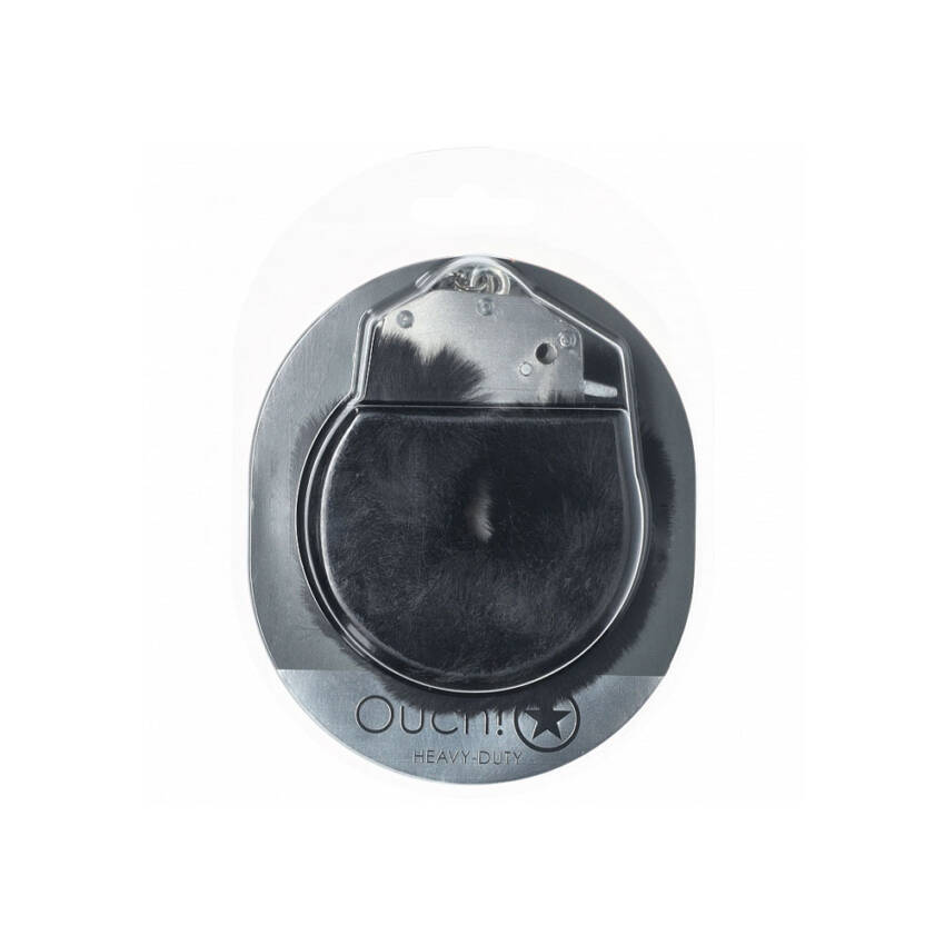 OUCH! Heavy-Duty Fluffy Cuffs - Black - Image 2