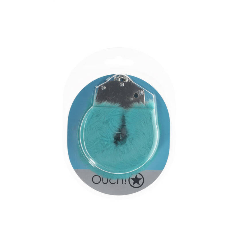 OUCH! Heavy-Duty Fluffy Cuffs - Blue - Image 2