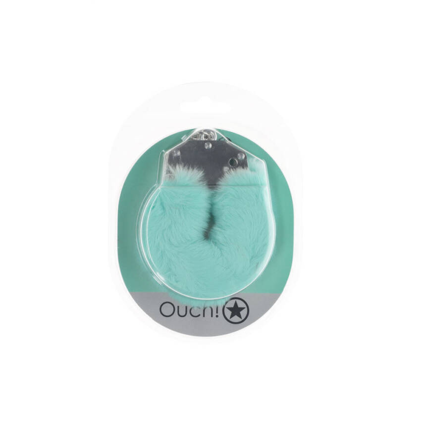 OUCH! Heavy-Duty Fluffy Cuffs - Powder Green - Image 2