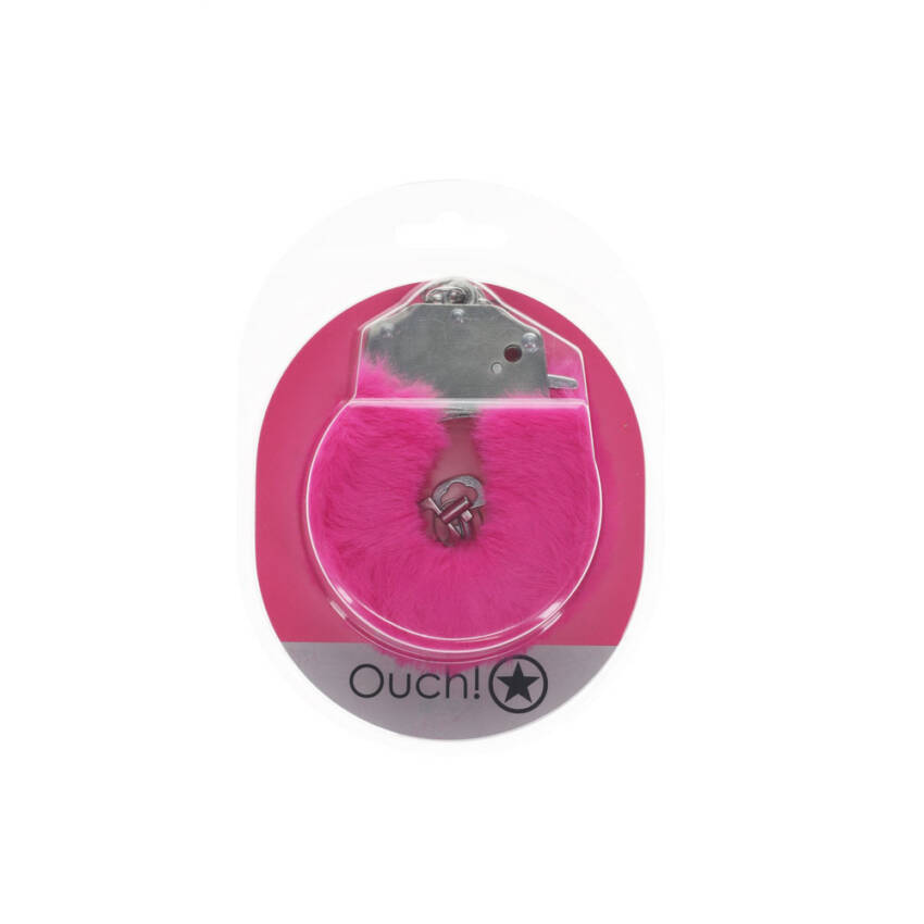 OUCH! Heavy-Duty Fluffy Cuffs - Pink - Image 2