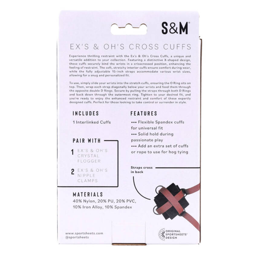S&M Exs & Ohs Cross Cuffs - Image 3