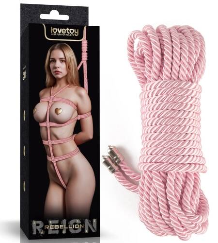 Lovetoy Rebellion Reign Silky Bondage Rope - Pink