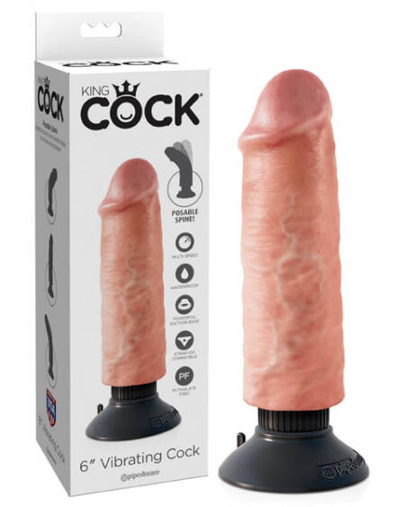 King Cock 6'' Vibrating Cock