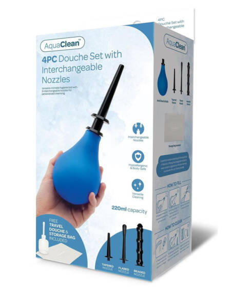 AquaClean 4 Piece Douche Set with Interchangeable Nozzles