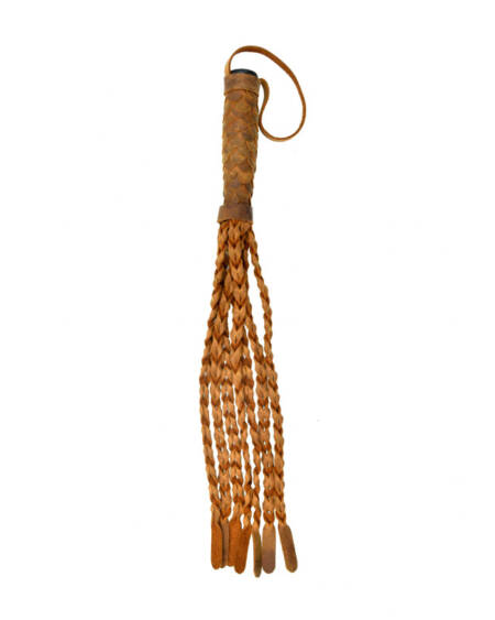 OUCH! Italian Leather 7 Braided Tails & 6 Handle
