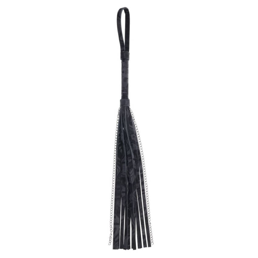 SPORTSHEETS Velvet Noir Chain Flogger - Image 8