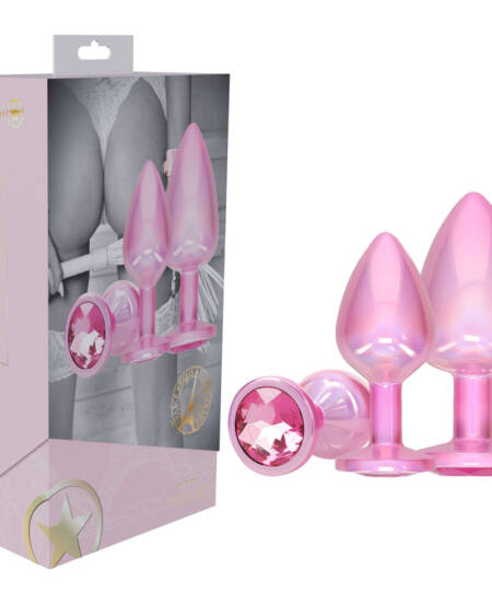 OUCH! Paris Collection - Metal Anal Plug Set - Pink