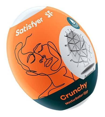 Satisfyer Masturbator Egg, Riffle Texture, Hydro-Active Tpe