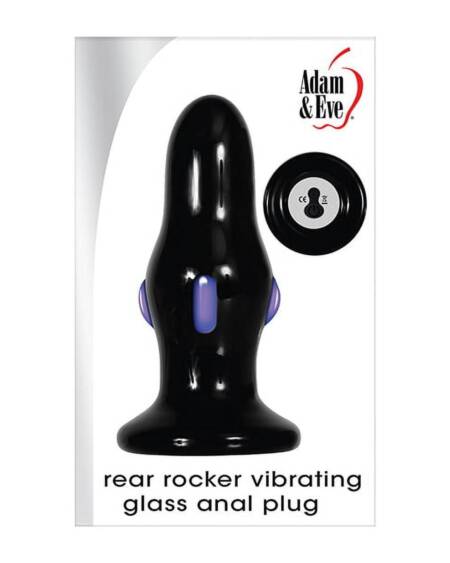 Adam & Eve Rear Rocker Vibrating Glass Anal Plug