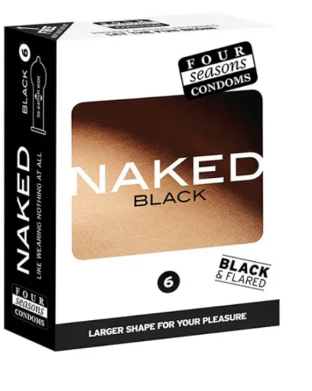 Four Seasons Naked Black Condoms 6's