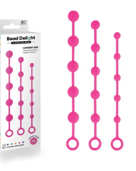 Bead Delight Silicone Anal Beads - Pink