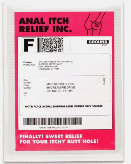 Anal Itch relief joke gift