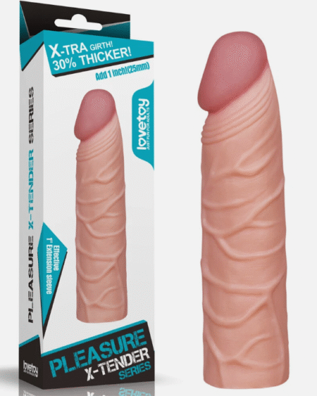 Lovetoy Pleasure Extender 1" Extra Girth Penis Extension in Flesh