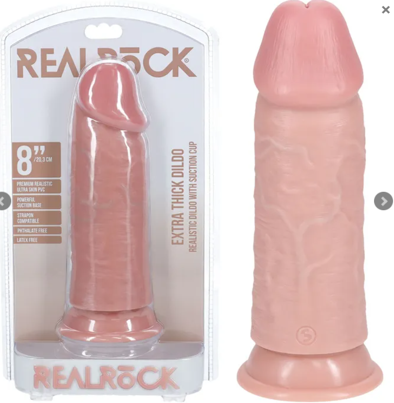 REALROCK Extra Thick 8in dildo Beige 20CM