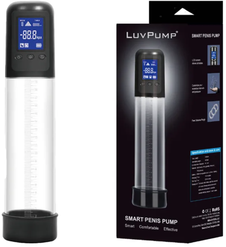 LuvPump Smart Penis Pump digital display