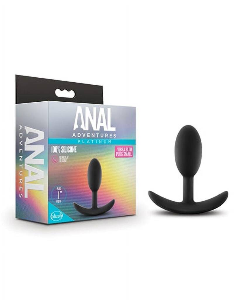 Blush Anal Adventures Platinum Silicone Vibra Slim Plug Small