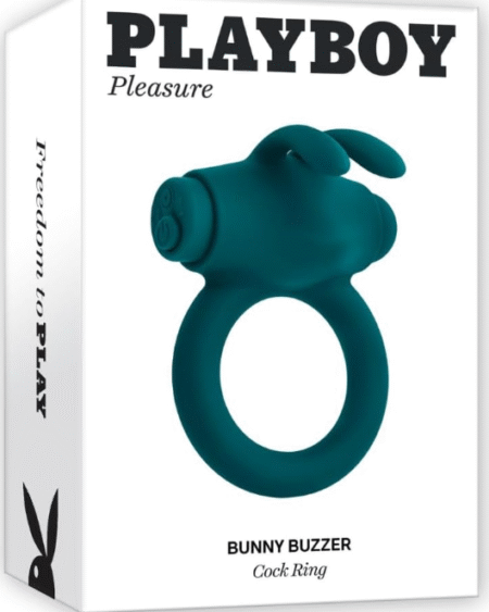 Playboy Bunny Buzzer Rechargeable Vibrating Silicone Cockring