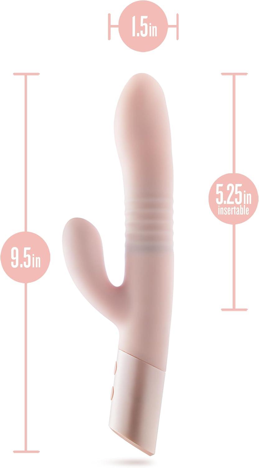 Blush Fraya 9.5 Inch Silicone G Spot Clitoral Dual Stimulation Rabbit Vibrator