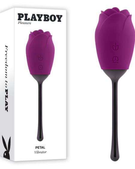 Playboy Petal Rechargeable Silicone Tongue Flicking Vibrator Wild Aster