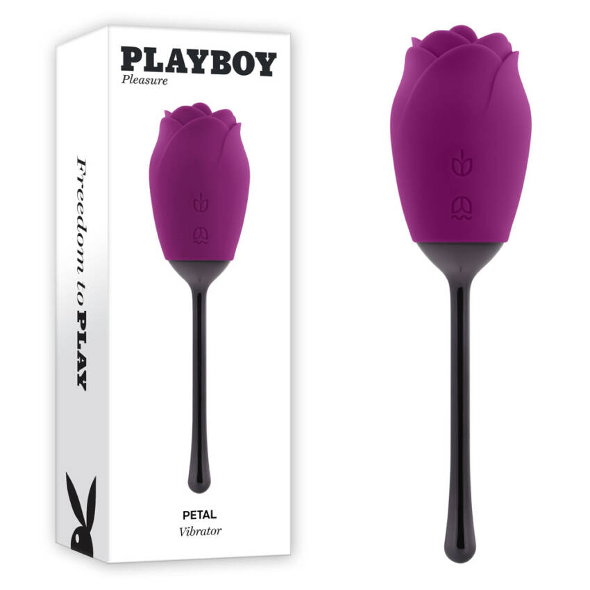 Playboy Petal Rechargeable Silicone Tongue Flicking Vibrator Wild Aster