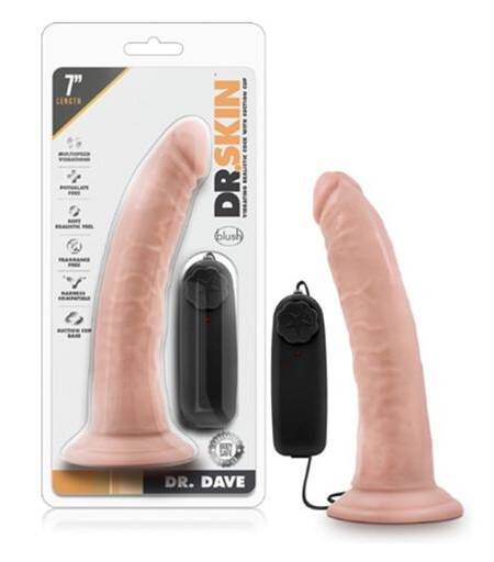 Dr. Skin - Dr. Dave - 7in Vibrating Cock with Suction Cup