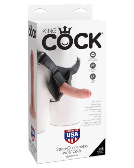 Pipedream King Cock Strap-on Harness with Cock, 6"