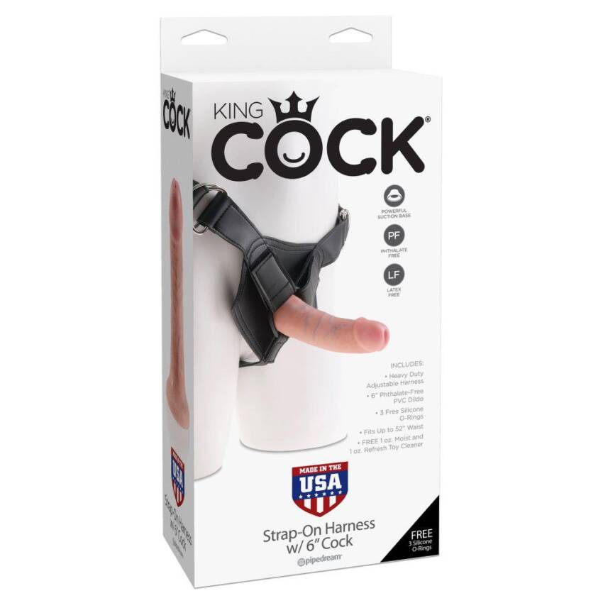 Pipedream King Cock Strap-on Harness with Cock, 6"