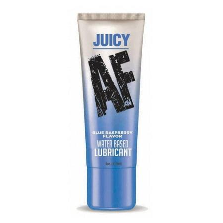 Little Genie Juicy AF Water Based Lubricant 4oz blue/rasp