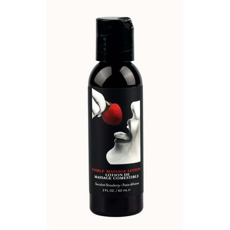 Earthly Body Hemp Seed by Night Edible Lotion Strawberry