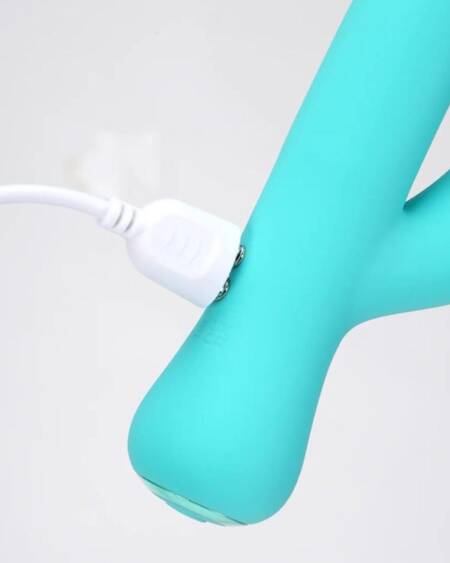 Zara Teal 10-Function Rechargeable Rabbit Vibe (Jaguar Power)