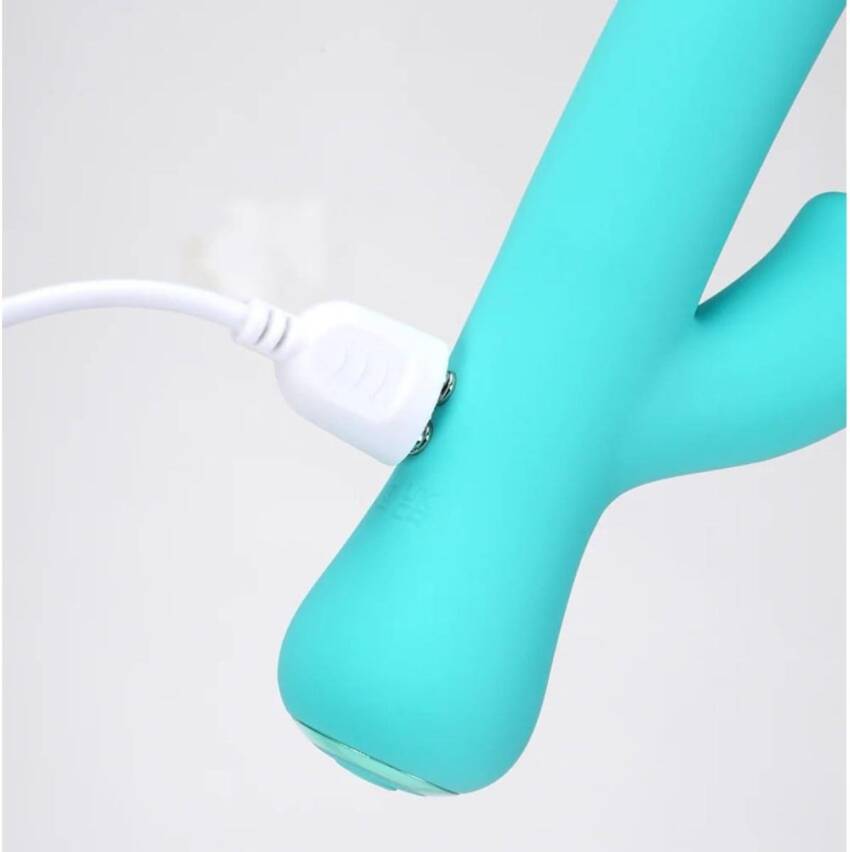 Zara Teal 10-Function Rechargeable Rabbit Vibe (Jaguar Power)