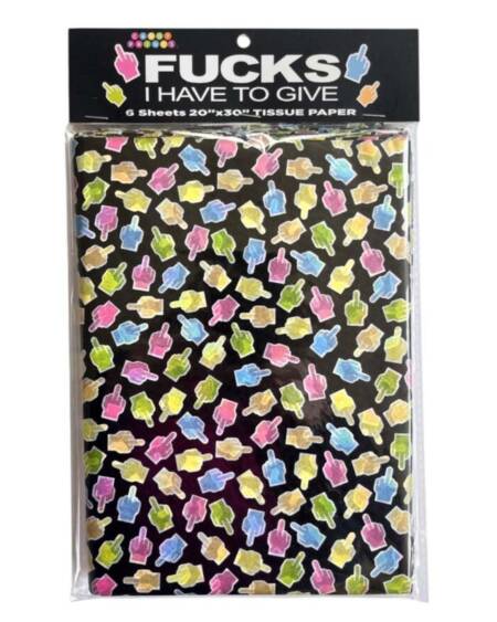 F*CKS I Have to Give Tissue Paper – 6 Sheets of Bold and Sassy Wrapping Fun Wrap It with Sass, Because You’ve Got One Last F*CK to Give