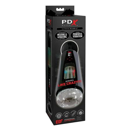 PDX Elite Ultimate Milker 2 Rechargeable Gyrating Suction Stroker with Hands-Free Suction Cup
