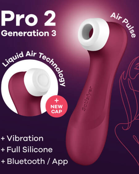 Satisfyer Pro 2 Generation 3 with App Control - Wine Red