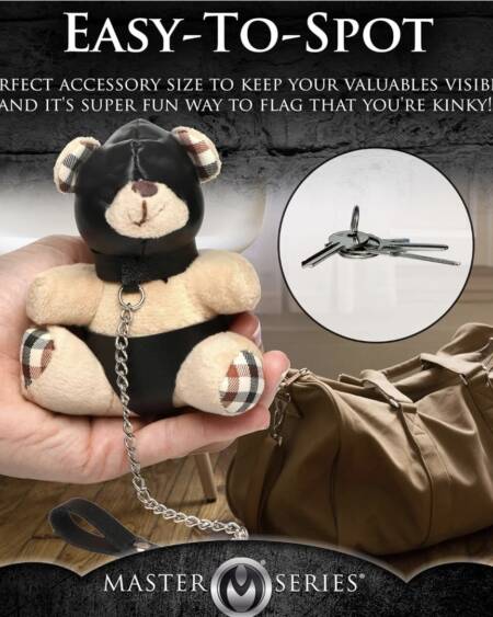 bdsm teddy bear keychain