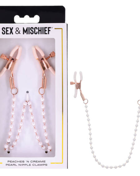 S&M Peaches n CreaMe Pearl Nipple Clamps